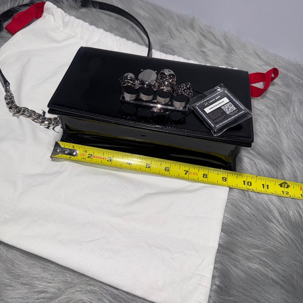 Alexander McQueen Black Patton Leather Shoulder Bag~w/COA - Picture 13 of 16